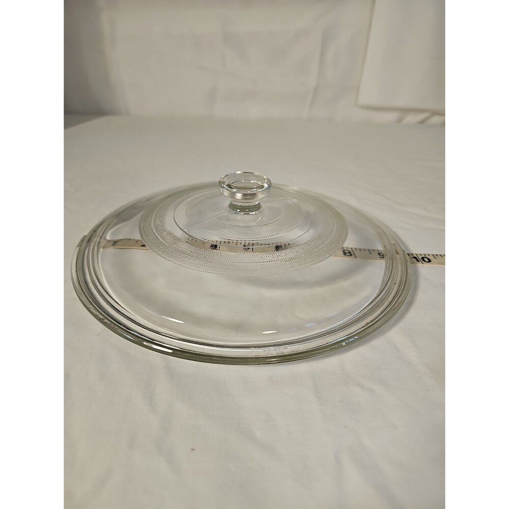 Vintage 9-1/2 Inch Casserole Glass Lid Inside Diameter 8-3/4 Inch Stamped Mexico